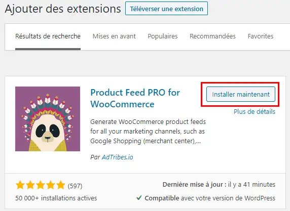 Installer Product Feed Pro (GPL) sur son site Wordpress